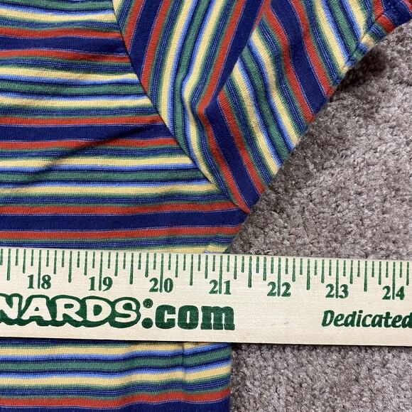 Guess USA Striped T Shirt Men’s L Vintage 90s Embroidered Spellout Made in USA - Picture 7 of 8